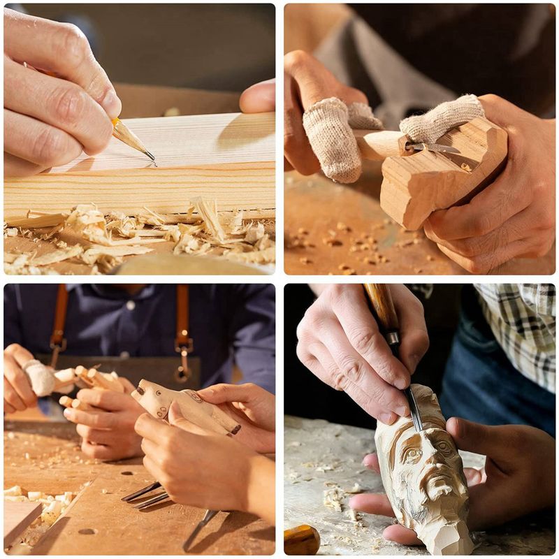 Woodworking Kits For Adults - ABVA Ihlamur Ağacı Oyma Blokları, 16x4x2x2