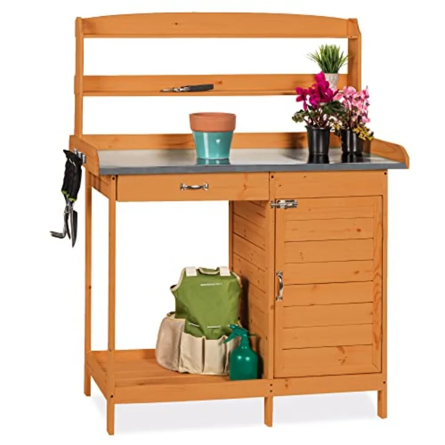 Woodworking Work Table - Dış Mekan Bahçe Ahşap Saksı İş