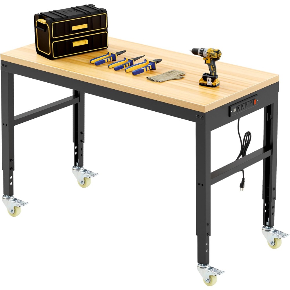 Woodworking Work Table - Ayarlanabilir Tezgah, Ağır Hizmet Tipi Ahşap