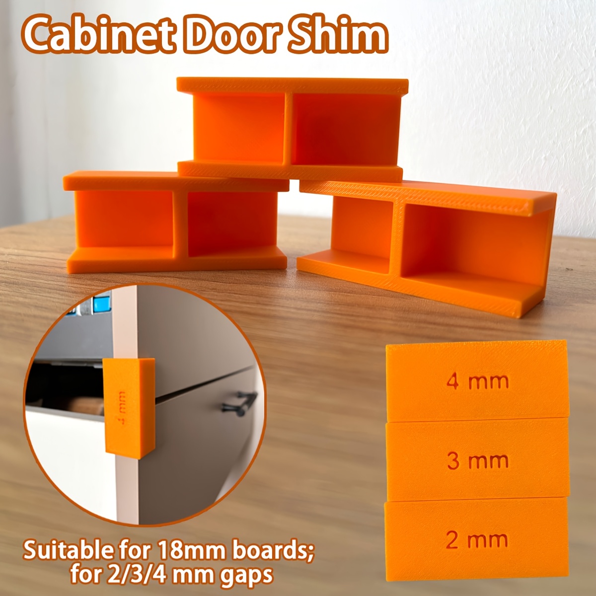 Woodworking Zone - Dolap Kapı Aralığı Ayarlayıcı, 18mm Çekmece