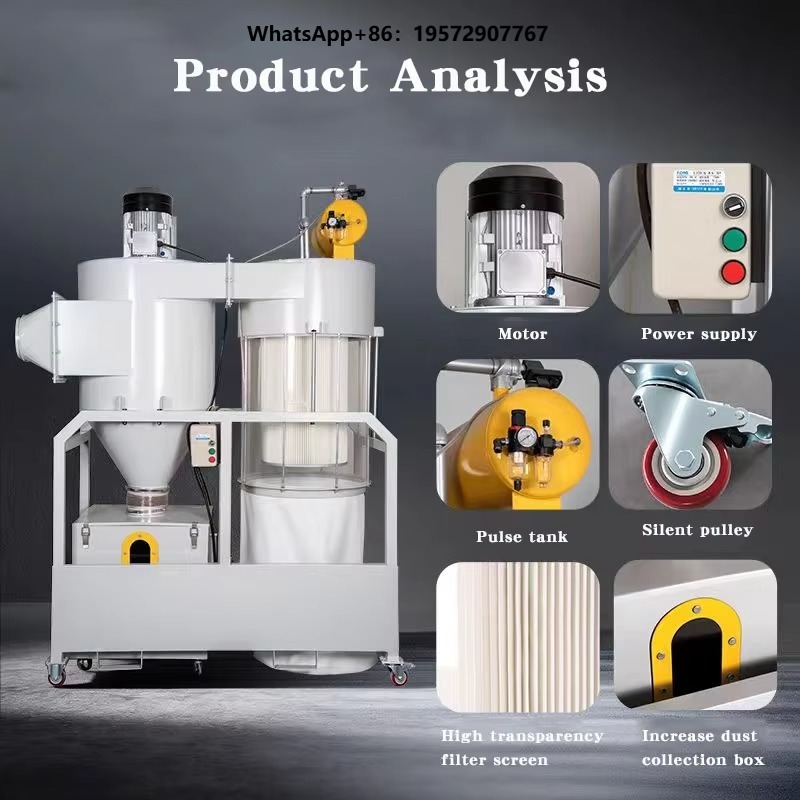 Woodworking Dust Collection - Yeni 5'li Ahşap İşleme Taşınabilir Siklon
