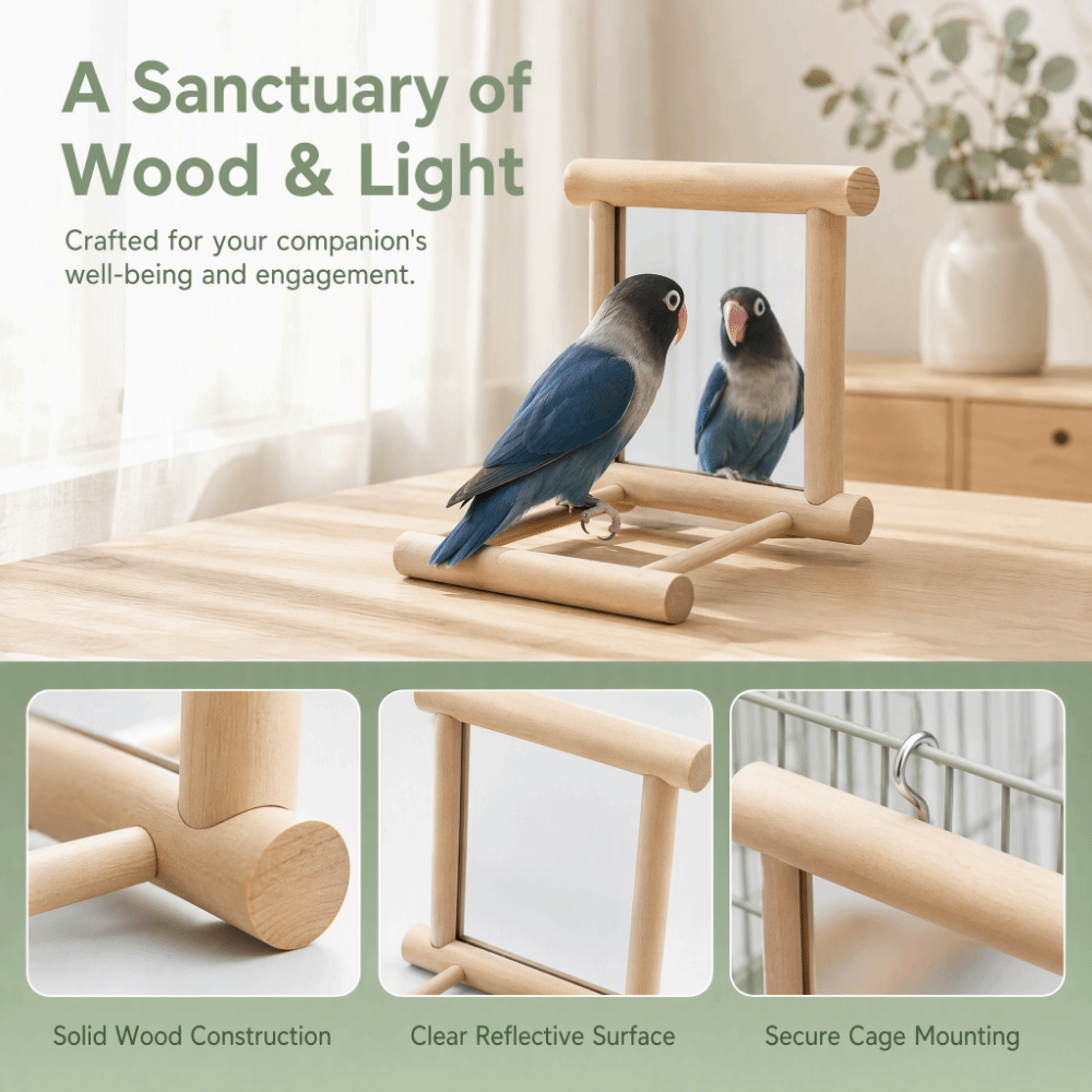 Ahşap Kuş Kafesi Tünek Ayna Pa - Woodworking Zone incelemesi ve fiyatı