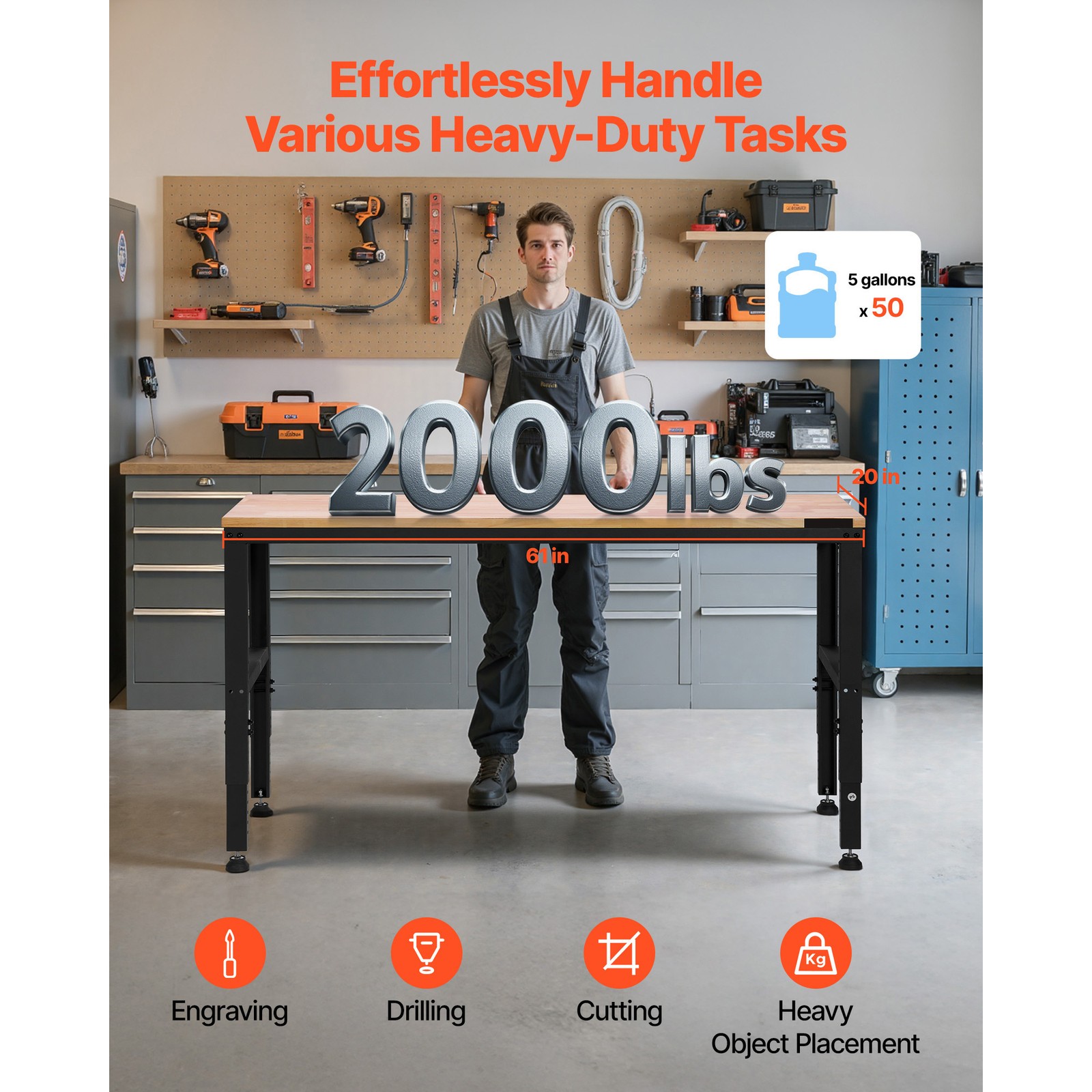 Ayarlanabilir Yükseklikli Çalı - Woodworking Work Table incelemesi ve fiyatı