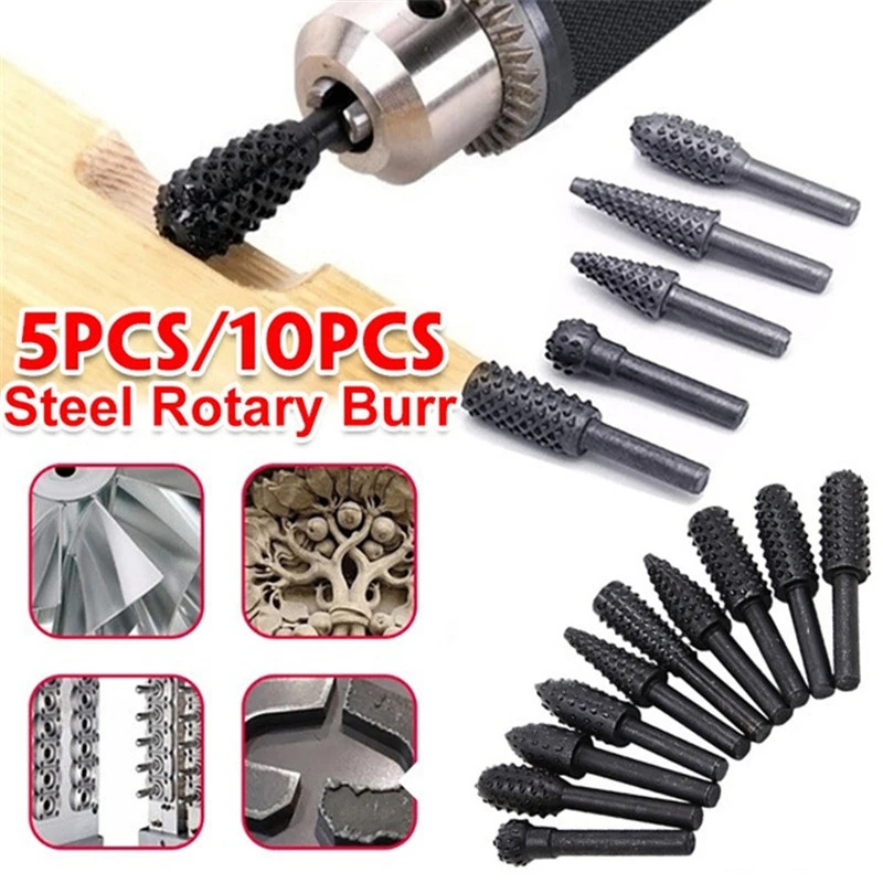 5 adet/10 adet 6mm Shank döner - Woodworking Files And Rasps incelemesi ve fiyatı