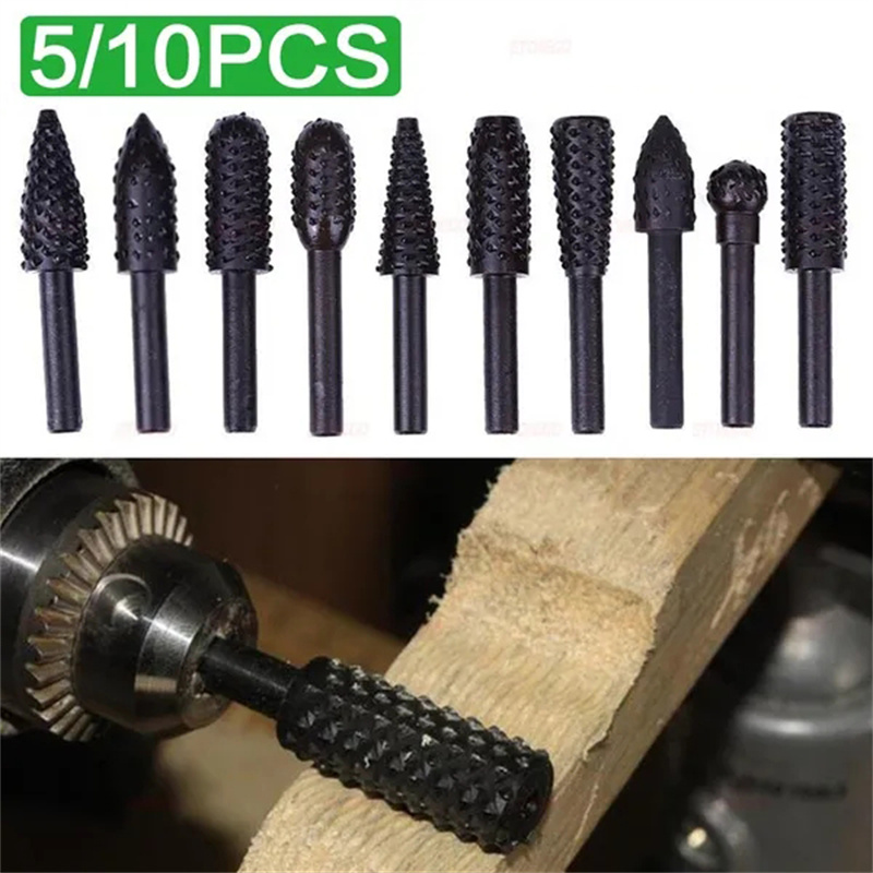 5 adet/10 adet 6mm Shank döner - Woodworking Files And Rasps incelemesi ve fiyatı