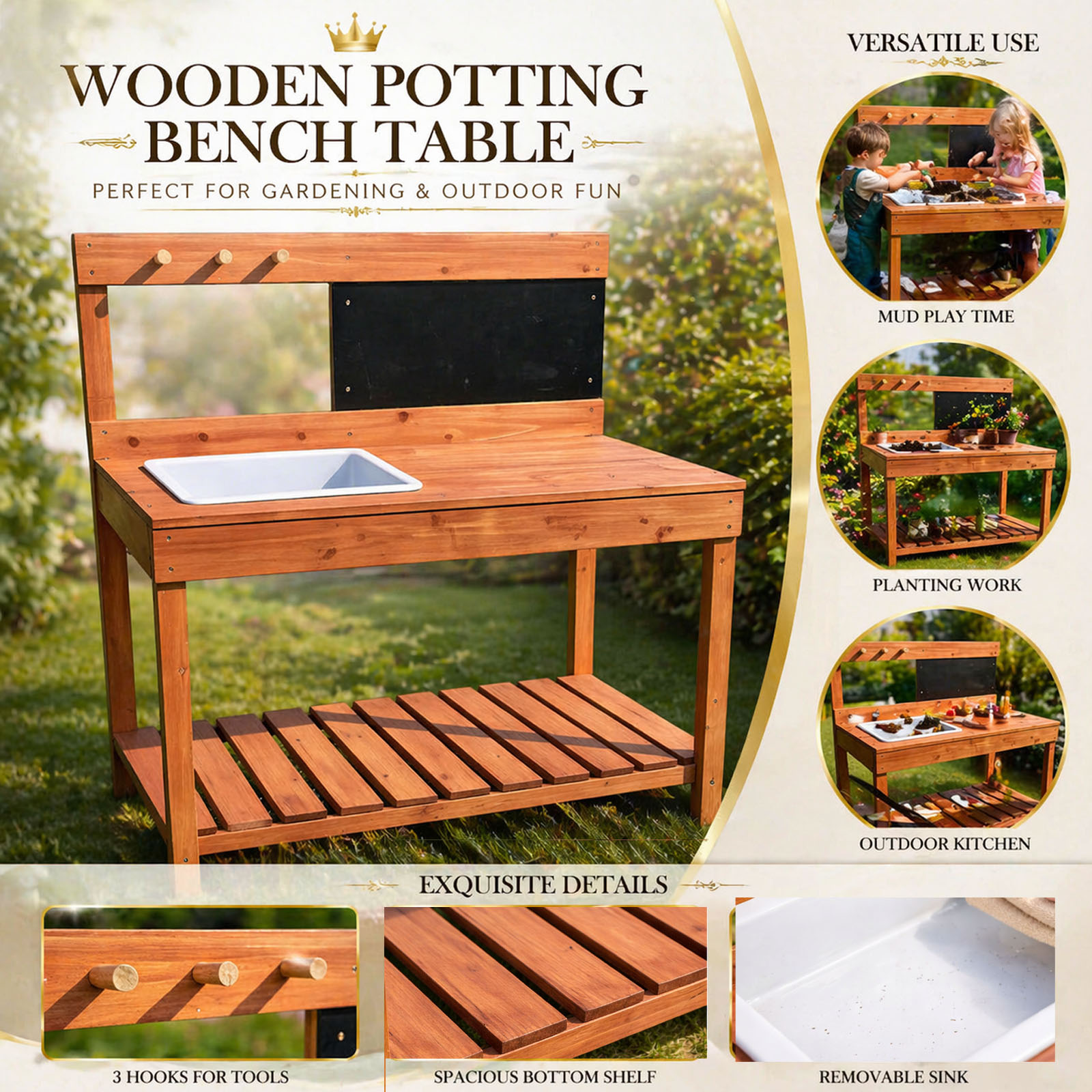 Ahşap Saksı Masaları Çocuklar  - Woodworking Work Table incelemesi ve fiyatı