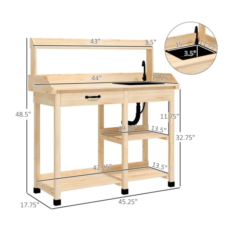 Çıkarılabilir Lavabo, Musluk B - Woodworking Work Table incelemesi ve fiyatı