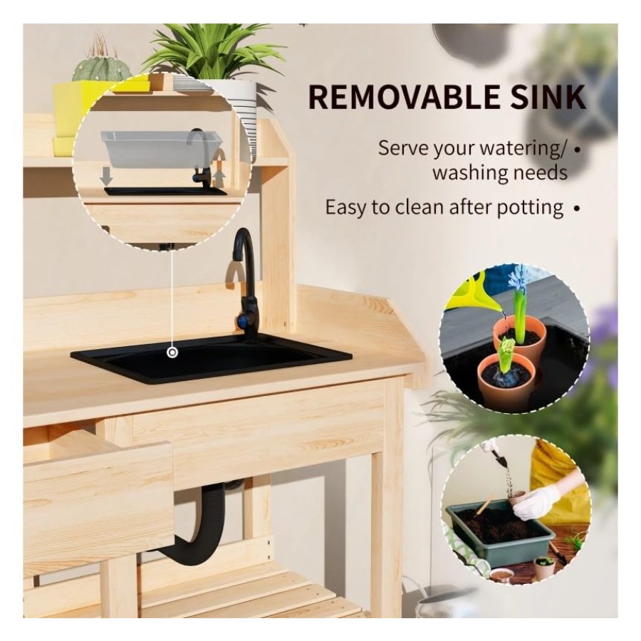 Çıkarılabilir Lavabo, Musluk B - Woodworking Work Table incelemesi ve fiyatı
