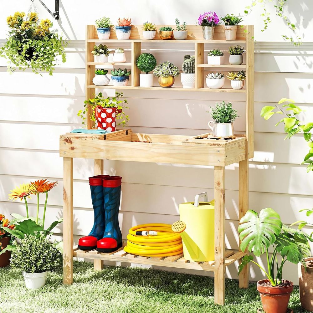 Saksı Dikim Masası, 60” Ahşap  - Woodworking Work Table incelemesi ve fiyatı