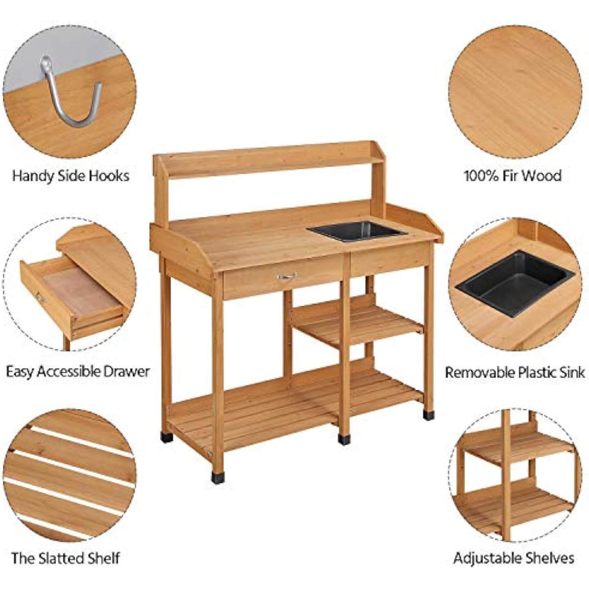 Çıkarılabilir Lavabo ve Depola - Woodworking Work Table incelemesi ve fiyatı