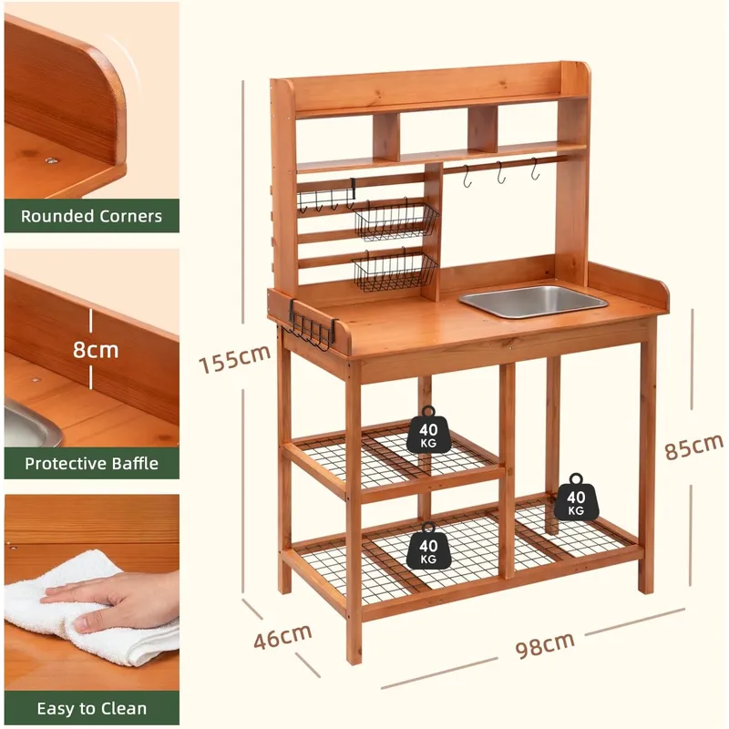 Nordic Scots Çamı Saksı Masası - Woodworking Work Table incelemesi ve fiyatı